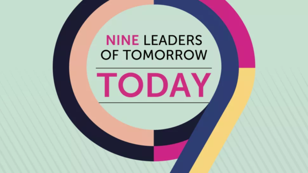 nine leaders of tomorrow today graphic