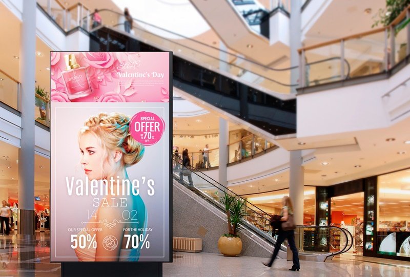 Sony Bravia digital sign in mall