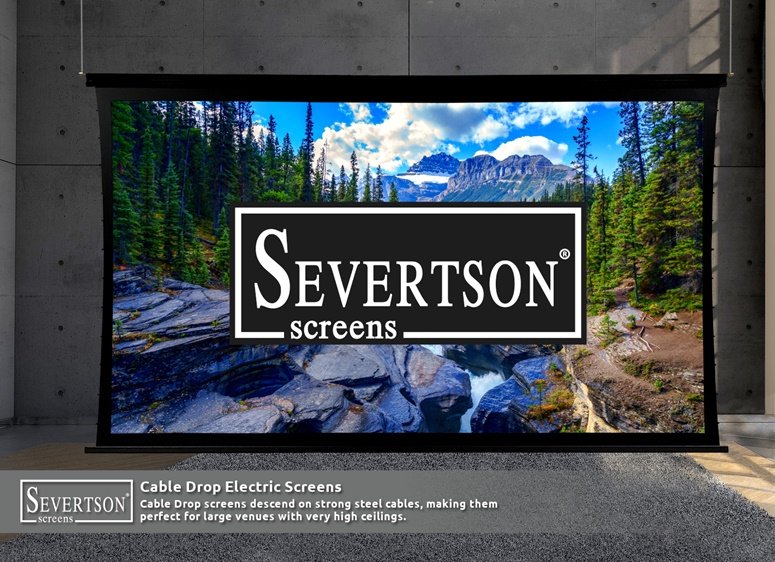 Severtson Screens to Launch Cable Drop Series of Motorized Projection Screens at CEDIA
